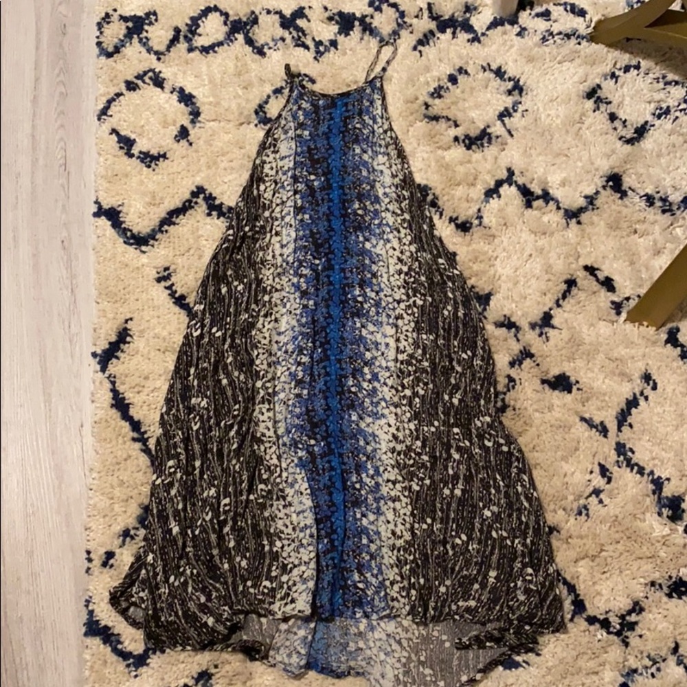 Blue and black Free People top